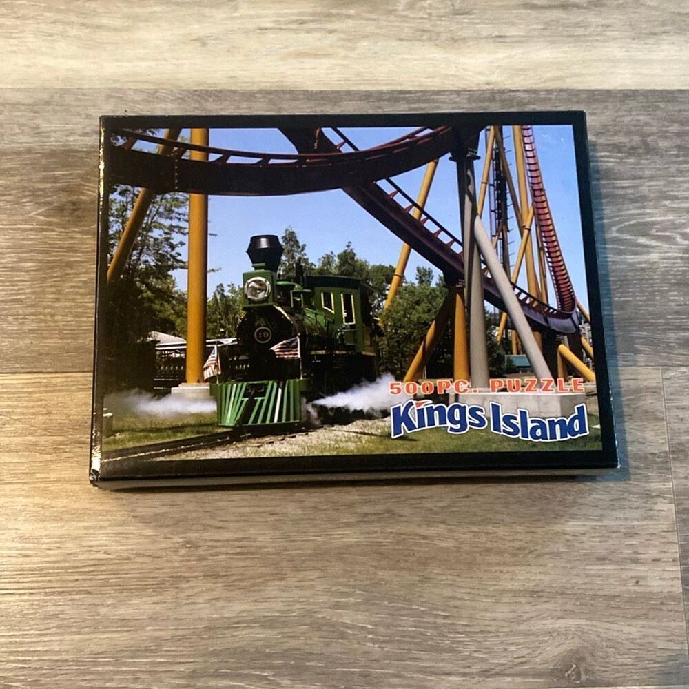 Kings Island- Train-Diamondback 500 Piece  (14"×20") Jigsaw Puzzle! Sealed New